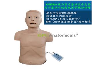 GPI/CPRJ158-B高級心肺復蘇帶氣管插管半身模型-青年版帶CPR電子報警